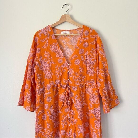 Xirena Mykah Floral Maxi Dress Coverup NEW Size Small Orange Purple - Picture 3 of 11